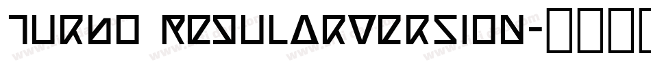 Turbo RegularVersion字体转换
